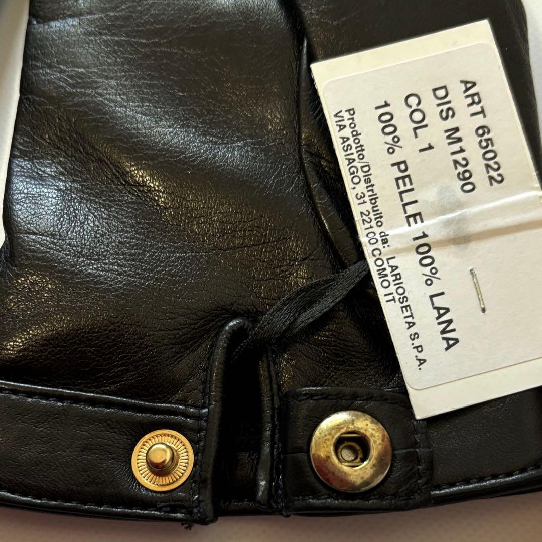 未使用 BOUTIQUE MOSCHINO モスキーノ レザー手袋 イタリア製