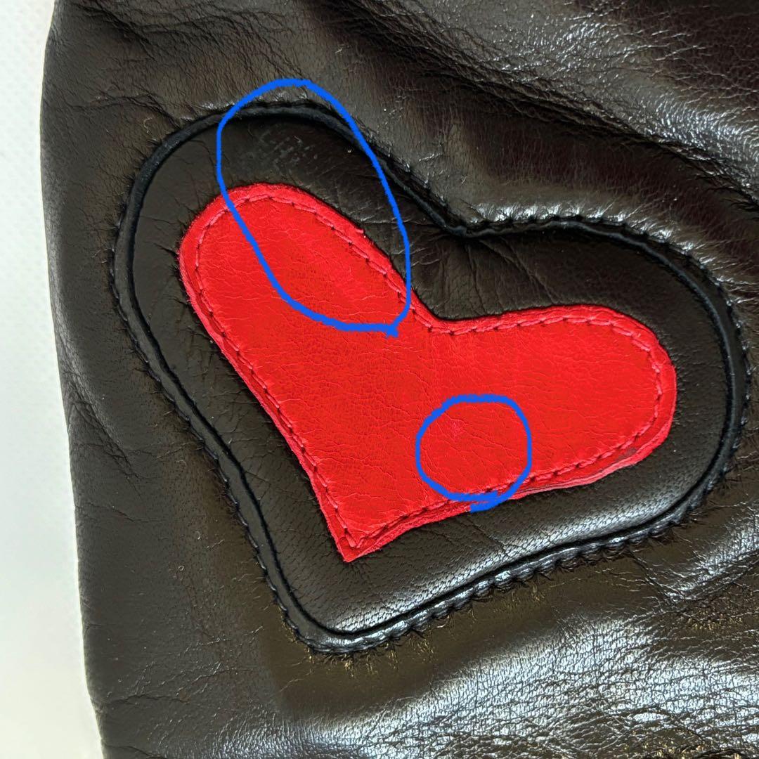 未使用 BOUTIQUE MOSCHINO モスキーノ レザー手袋 イタリア製