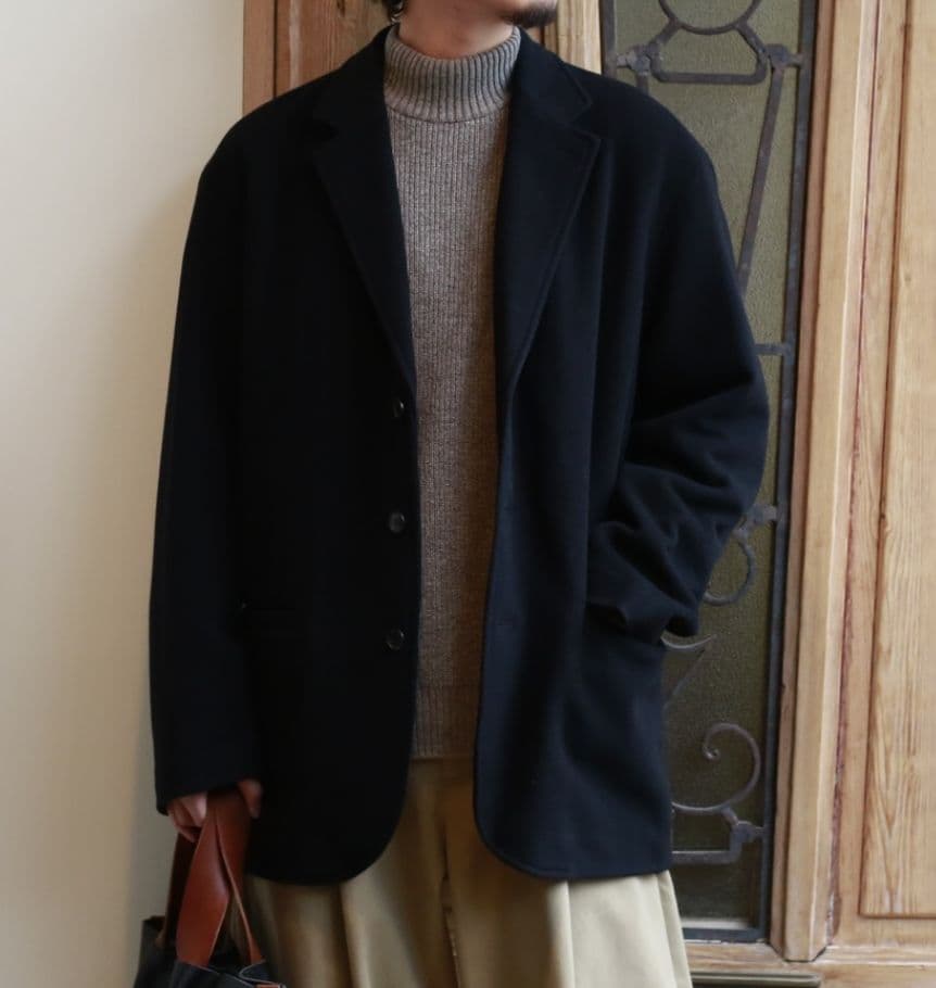 ジャケット・アウター AURALEE CASHMERE WOOL MOSSER OVER JACKET