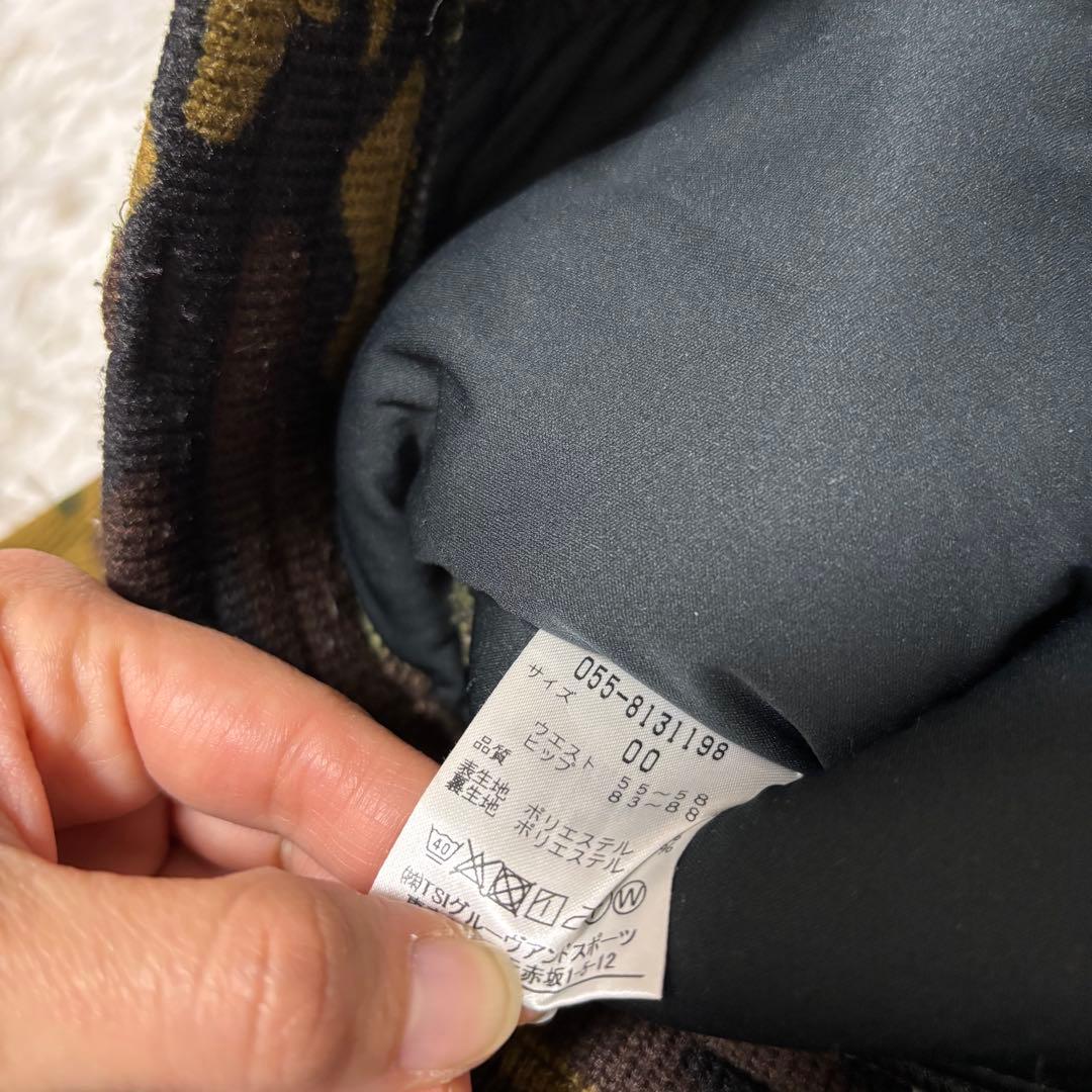 パーリーゲイツ パンツ 迷彩 蓄熱 ゴルフ 中綿 ダウン カモフラ