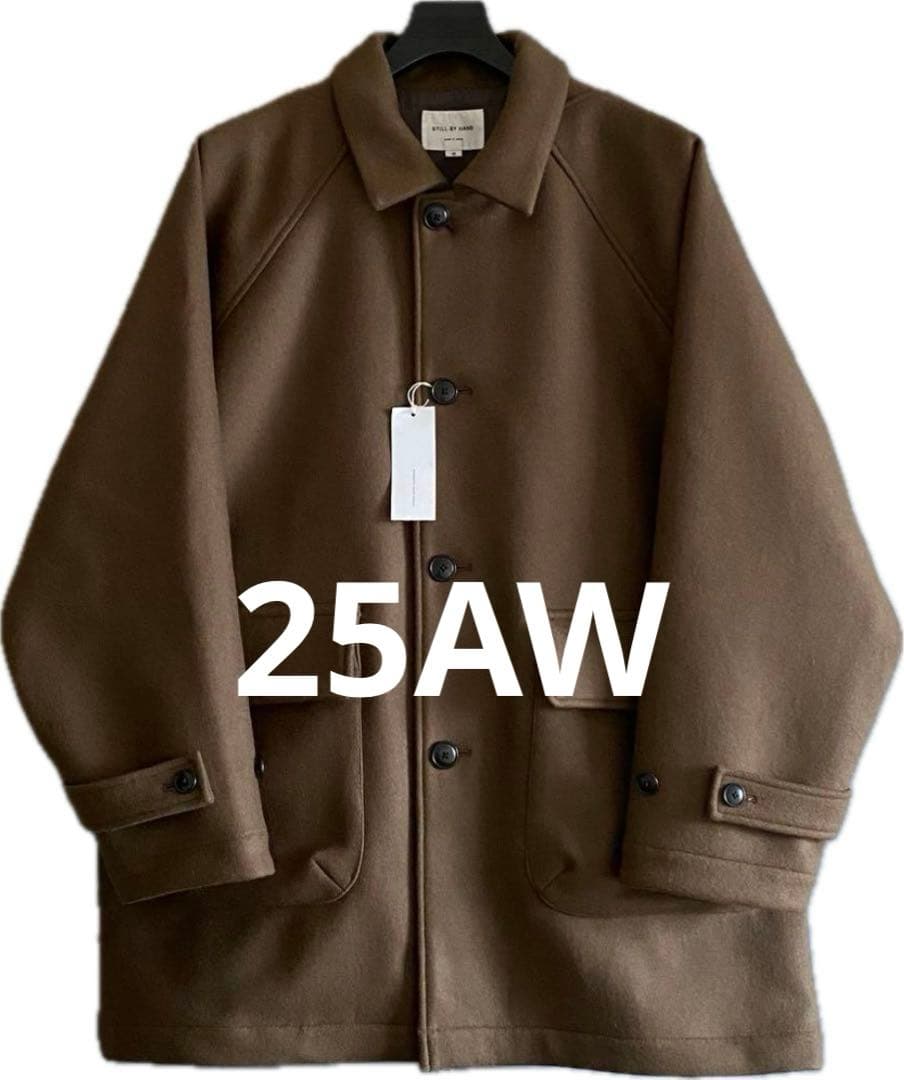 【bk】スティルバイハンド メルトンステンカラーハーフコート