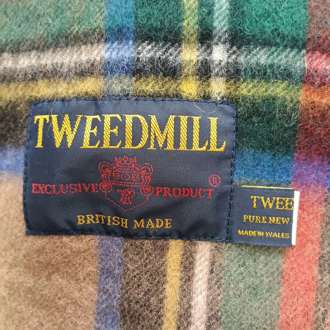 【美品】TWEEDMILL カラフルチェックストール