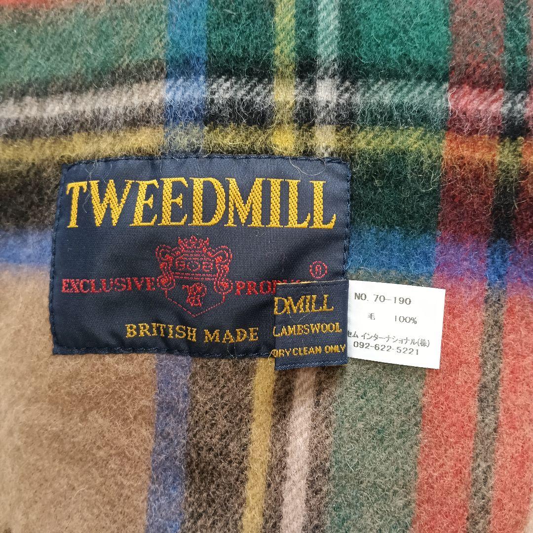 【美品】TWEEDMILL カラフルチェックストール