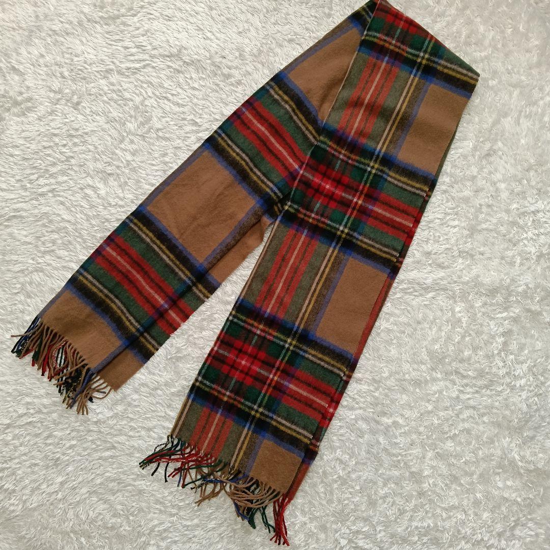 【美品】TWEEDMILL カラフルチェックストール