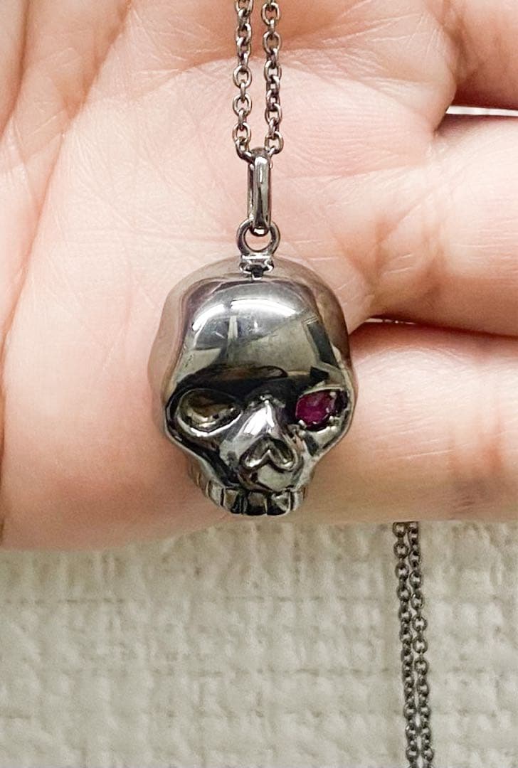 TREASURE IIIIウフ ミニ スカルネックレス 40cm チェーン付き