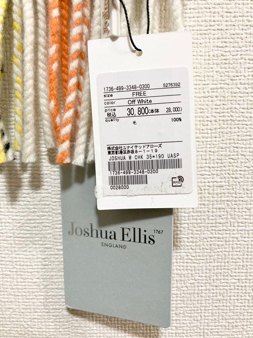 【別注】新品★ 大判ストール チェック Joshua Elliss ¥30800