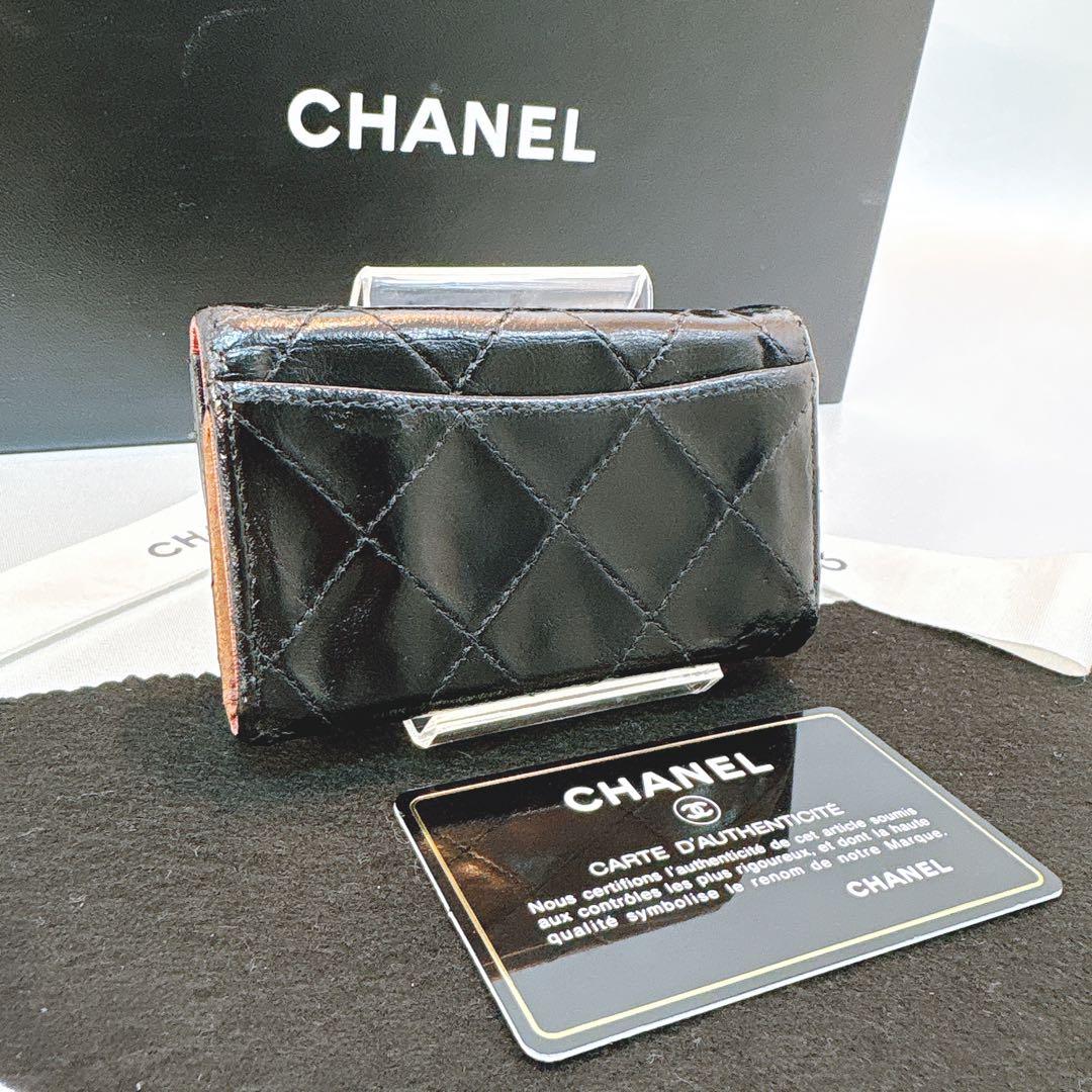 【シャネル】マトラッセ 6連 キーケース ラムレザー 正規品 シリアル有り