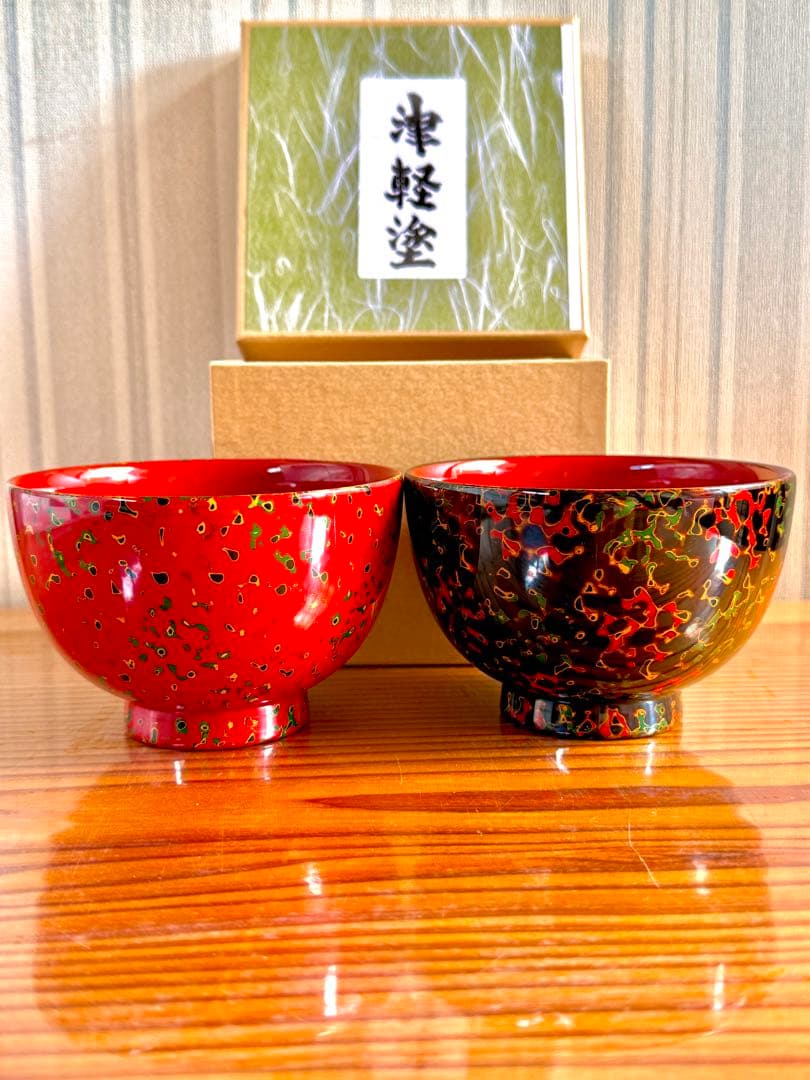 新品2.5万❗️津軽塗夫婦椀