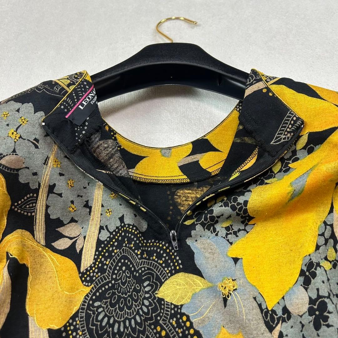 K426 新品未使用 M レオナール ウール×シルク カットソー レディース