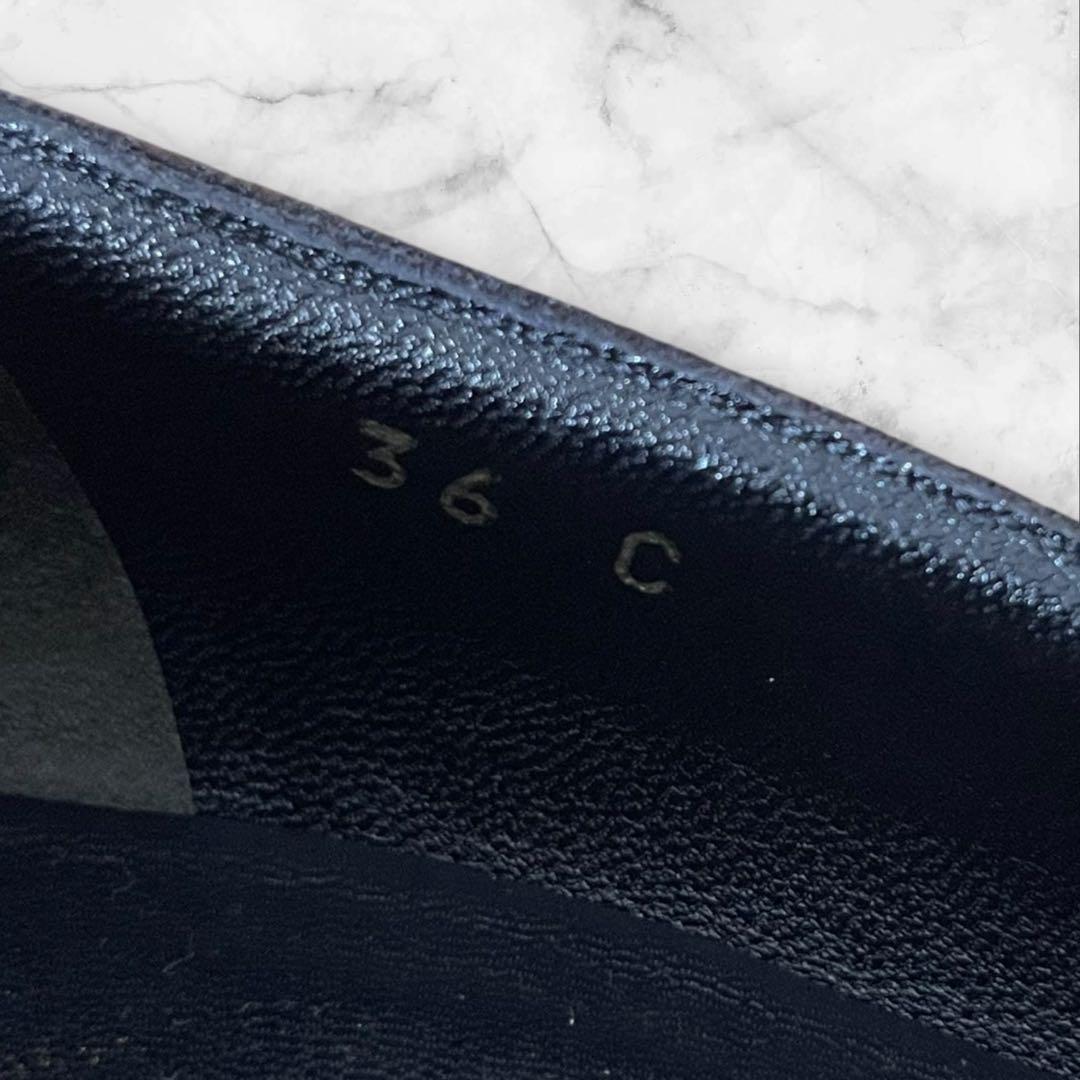 CHANEL チェック ハイヒール 36 パンプス デニム ゴールド金具