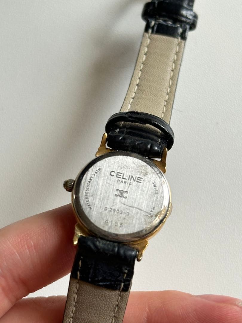 【傷あり】CELINE　腕時計　ピンクシェル