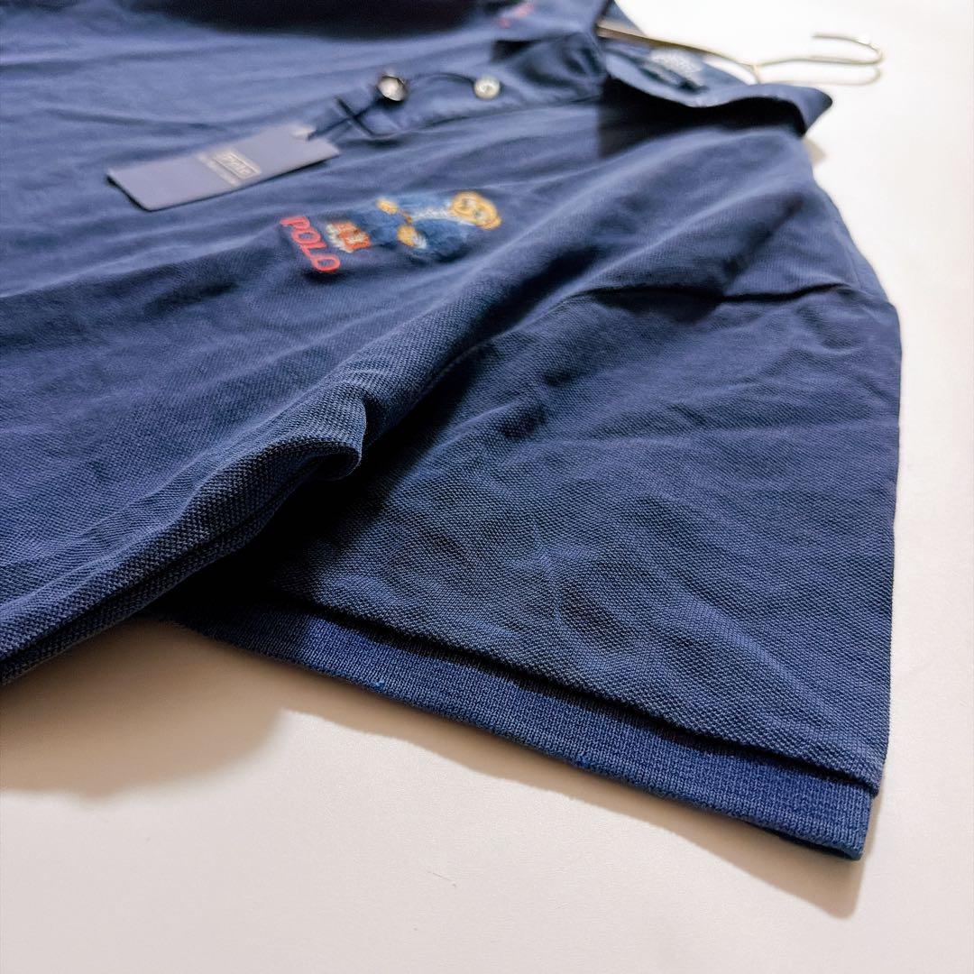 新品✨ポロバイラルフローレン ポロベア ガーメントダイ加工 半袖ポロシャツ L