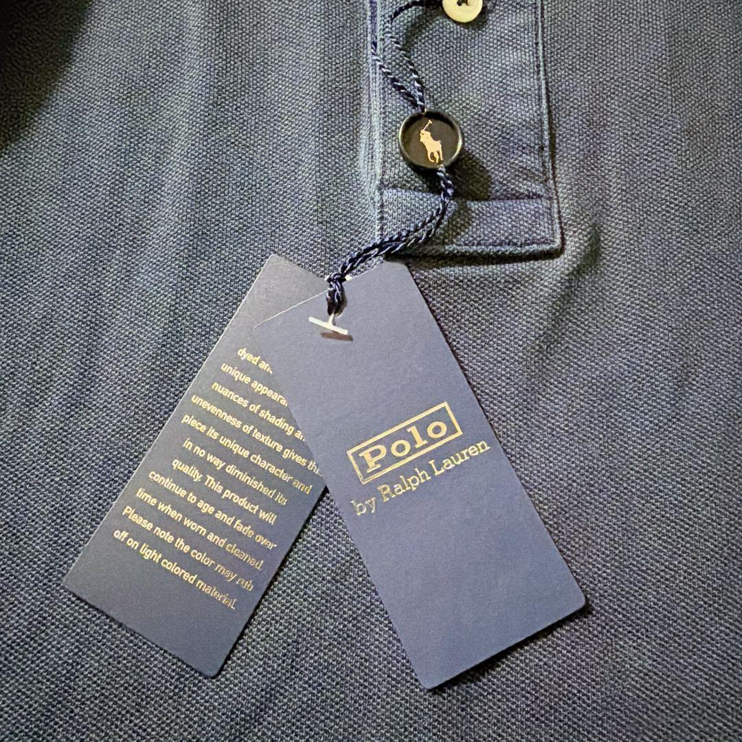 新品✨ポロバイラルフローレン ポロベア ガーメントダイ加工 半袖ポロシャツ L