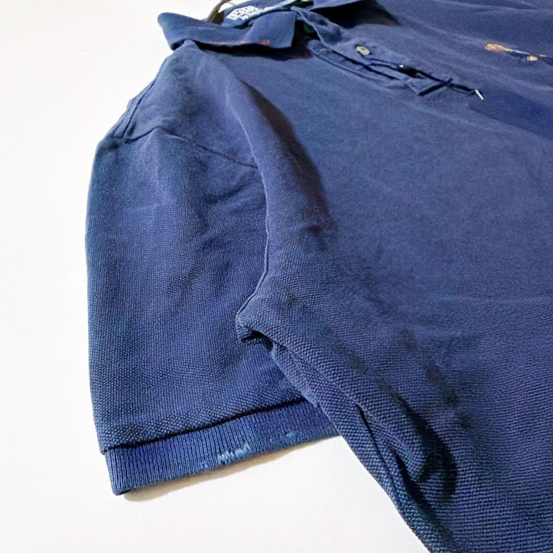 新品✨ポロバイラルフローレン ポロベア ガーメントダイ加工 半袖ポロシャツ L