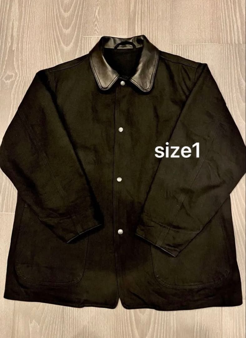 comoli 24aw デニムレザーワークジャケット