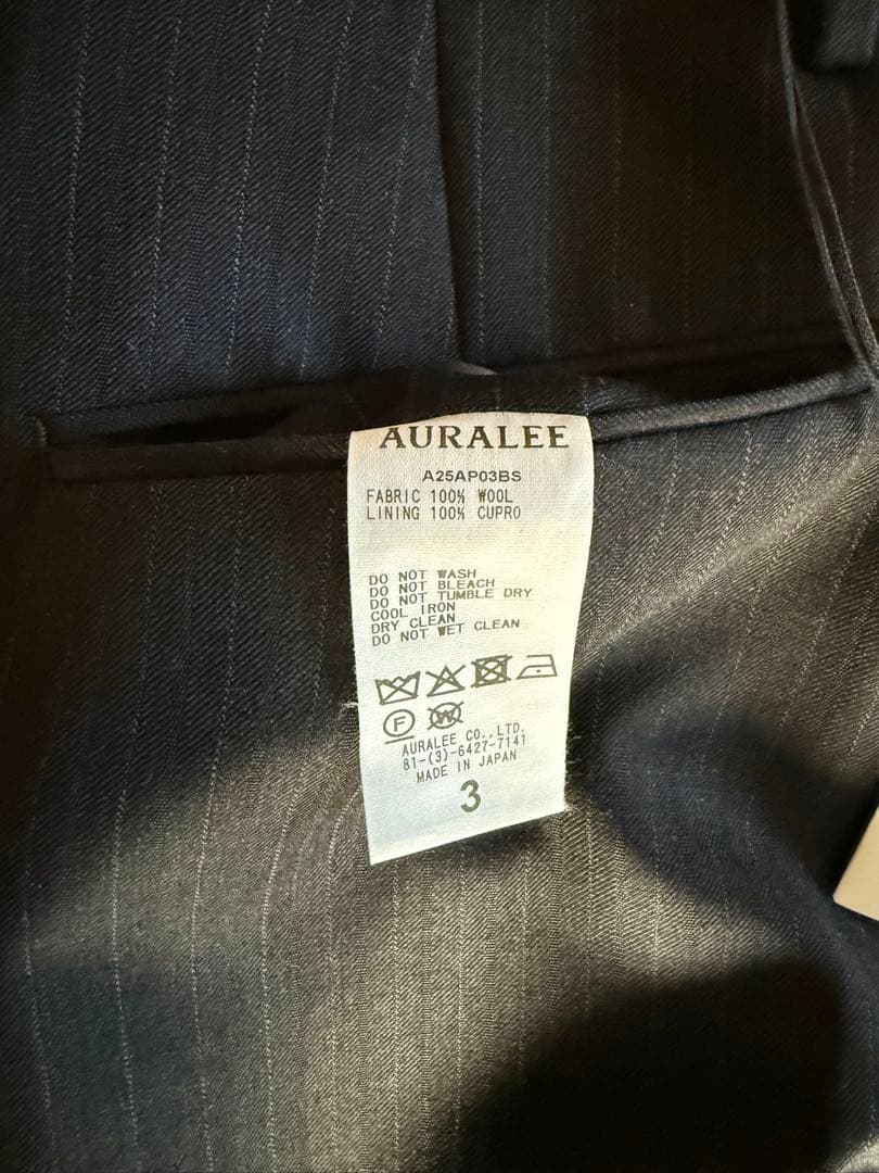 パンツ AURALEE 25AW BLUEFACED WOOL SLACKS size3