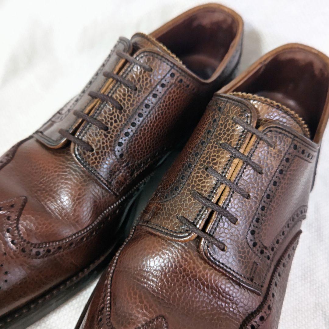 ジョージクレバリーe Cleverleyレザードレスビジネスシューズ茶