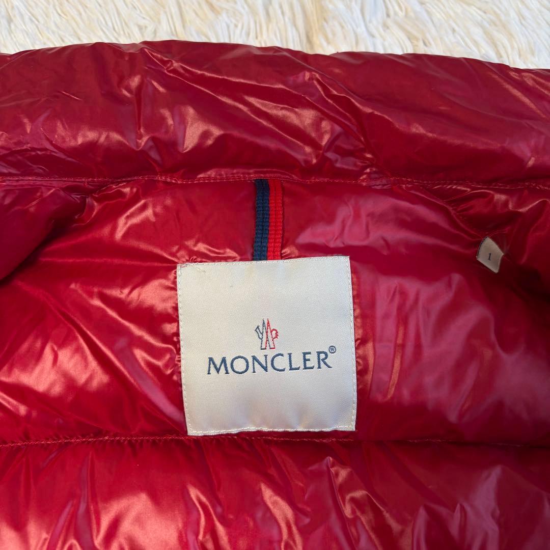 モンクレール ダウン ベスト TIB 光沢 ダブルジップ LAMPO レッド