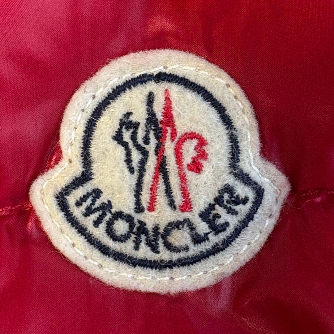 モンクレール ダウン ベスト TIB 光沢 ダブルジップ LAMPO レッド