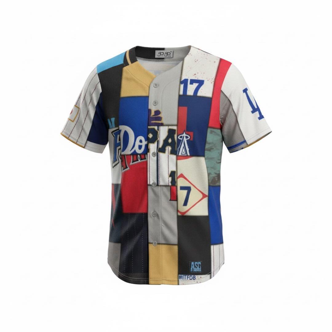 唐*げ様 非売品 大谷翔平 サインプリント歴代ミックスユニフォーム　ドジャース