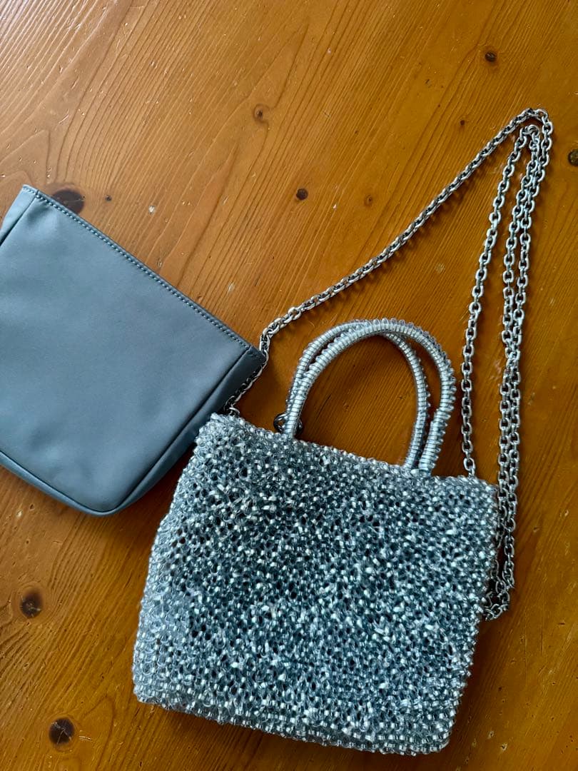 アンテプリマ　ワイヤーバッグ　シルバー