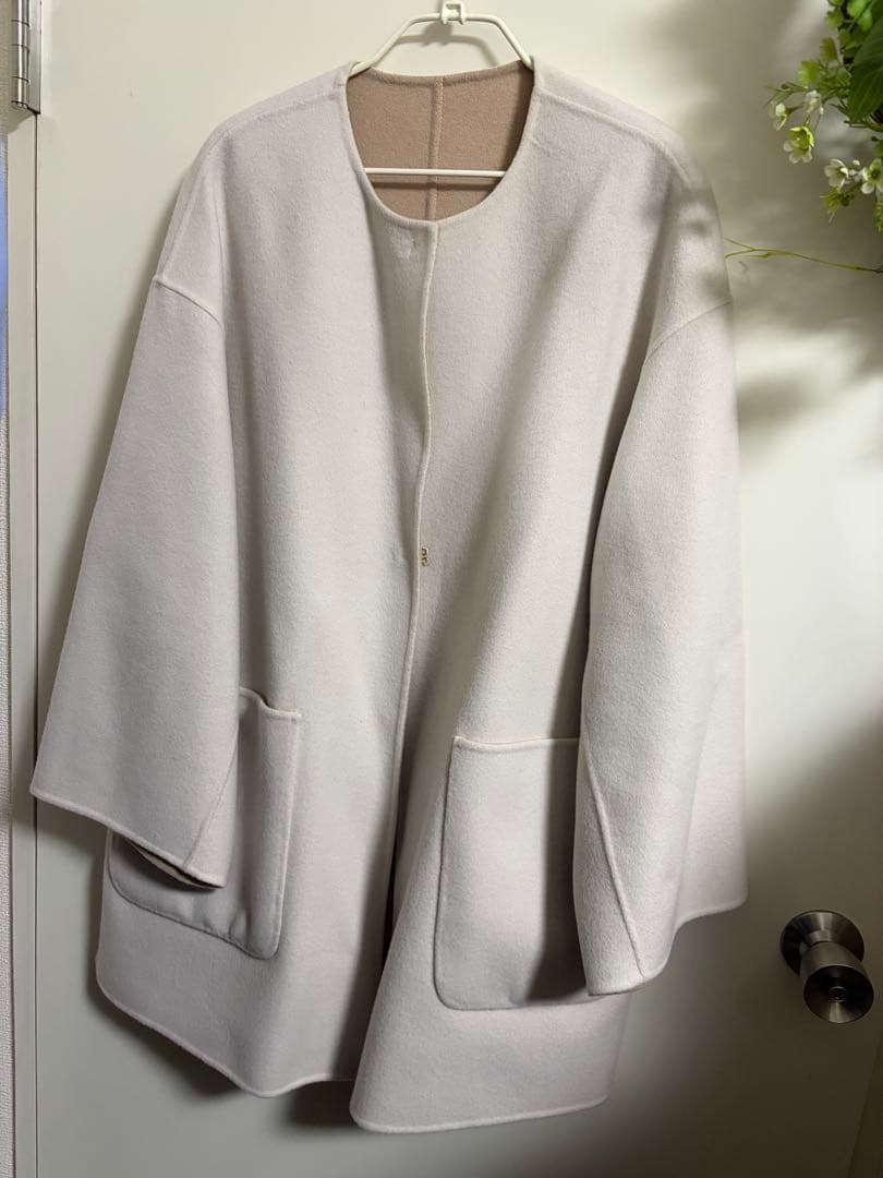 2/14まで　United Arrows バイカラー リバーミドルコート 36