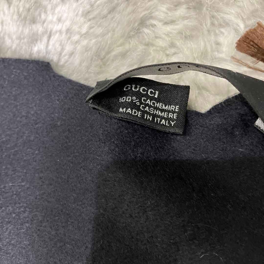 新品未使用 GUCCI グッチ 100% カシミアマフラー イタリア製 タグ付き