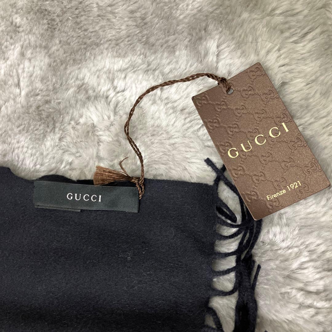 新品未使用 GUCCI グッチ 100% カシミアマフラー イタリア製 タグ付き