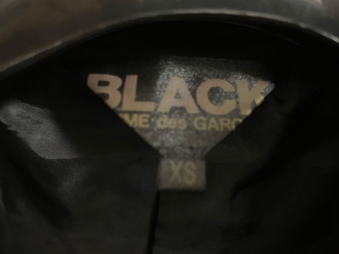 BLACK コムデギャルソン ポリ縮 ハトメチェスターコート XSサイ
