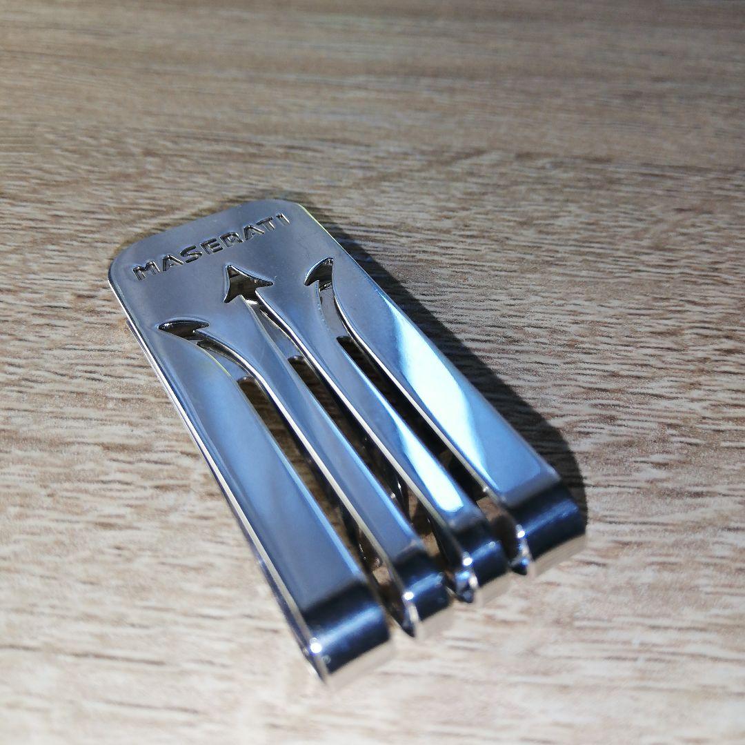MASERATI　イタリア製　シルバー925　マネークリップ　匿名配送!