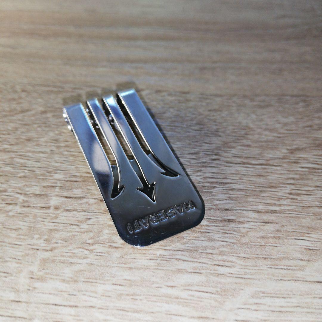 MASERATI　イタリア製　シルバー925　マネークリップ　匿名配送!