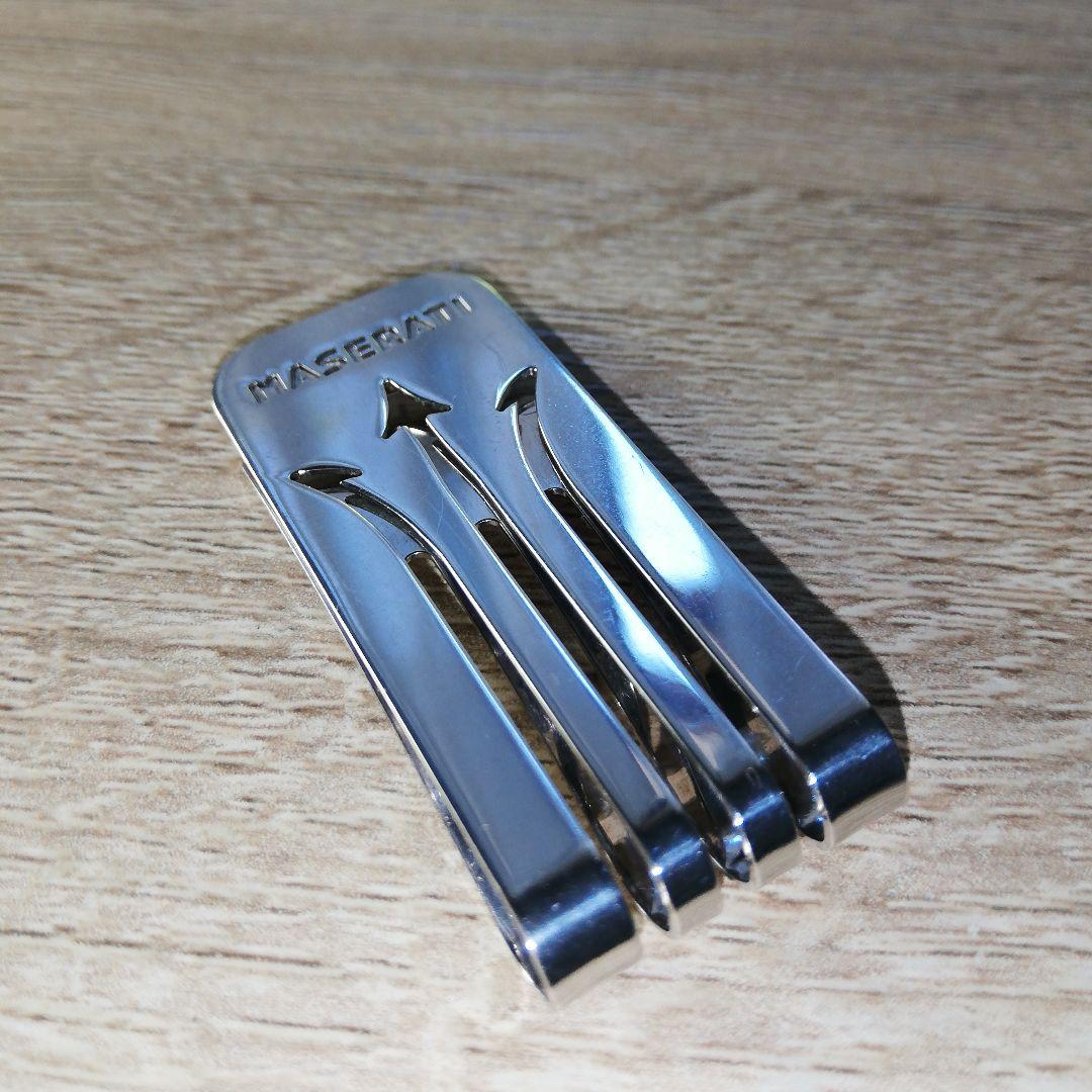 MASERATI　イタリア製　シルバー925　マネークリップ　匿名配送!