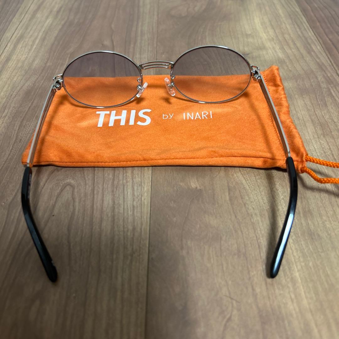 INARI シルバー オーバル　サングラス