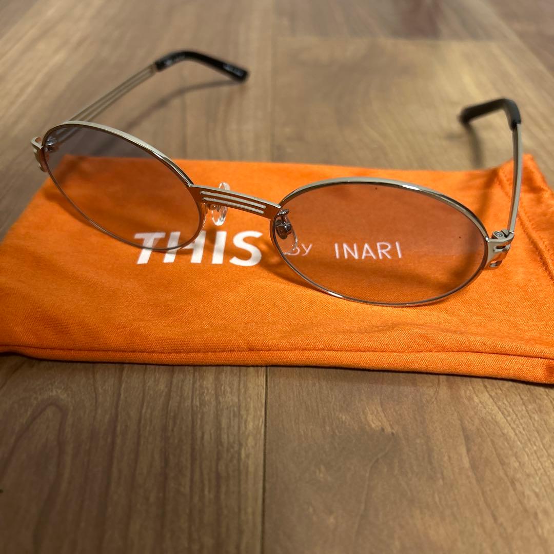 INARI シルバー オーバル　サングラス
