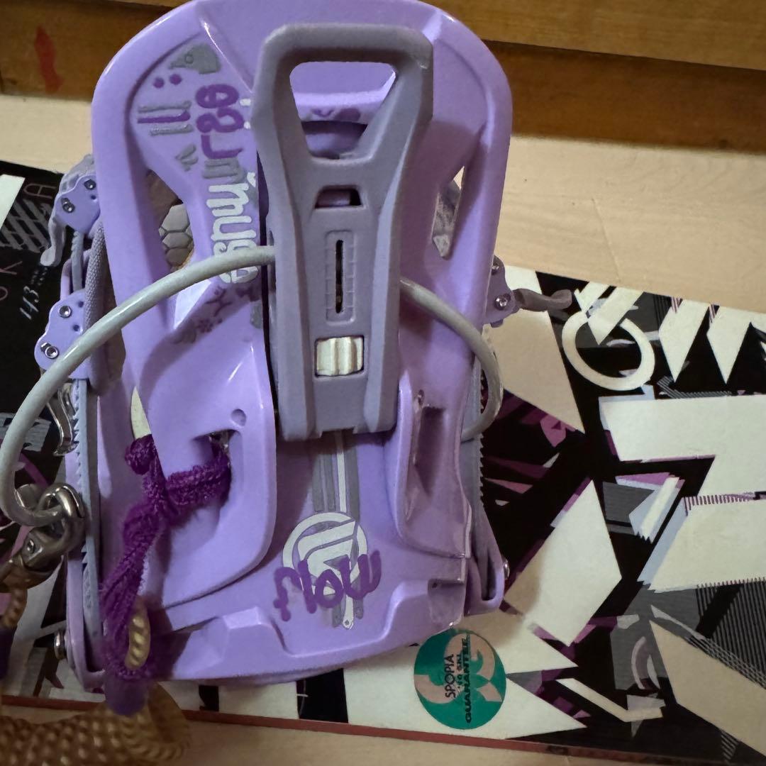 143cm K2 スノーボード 黒 紫 バッグ付き初心者女性レディース格安セット