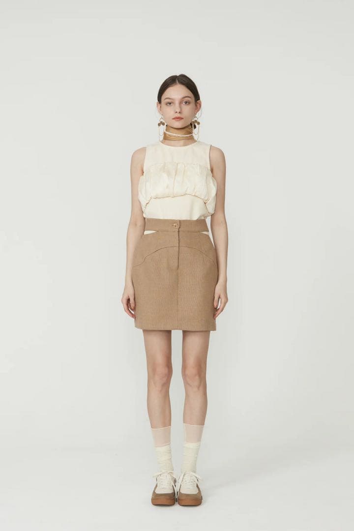 トップス eaphi MULTI SHOULDER PARTS RIB TOPS