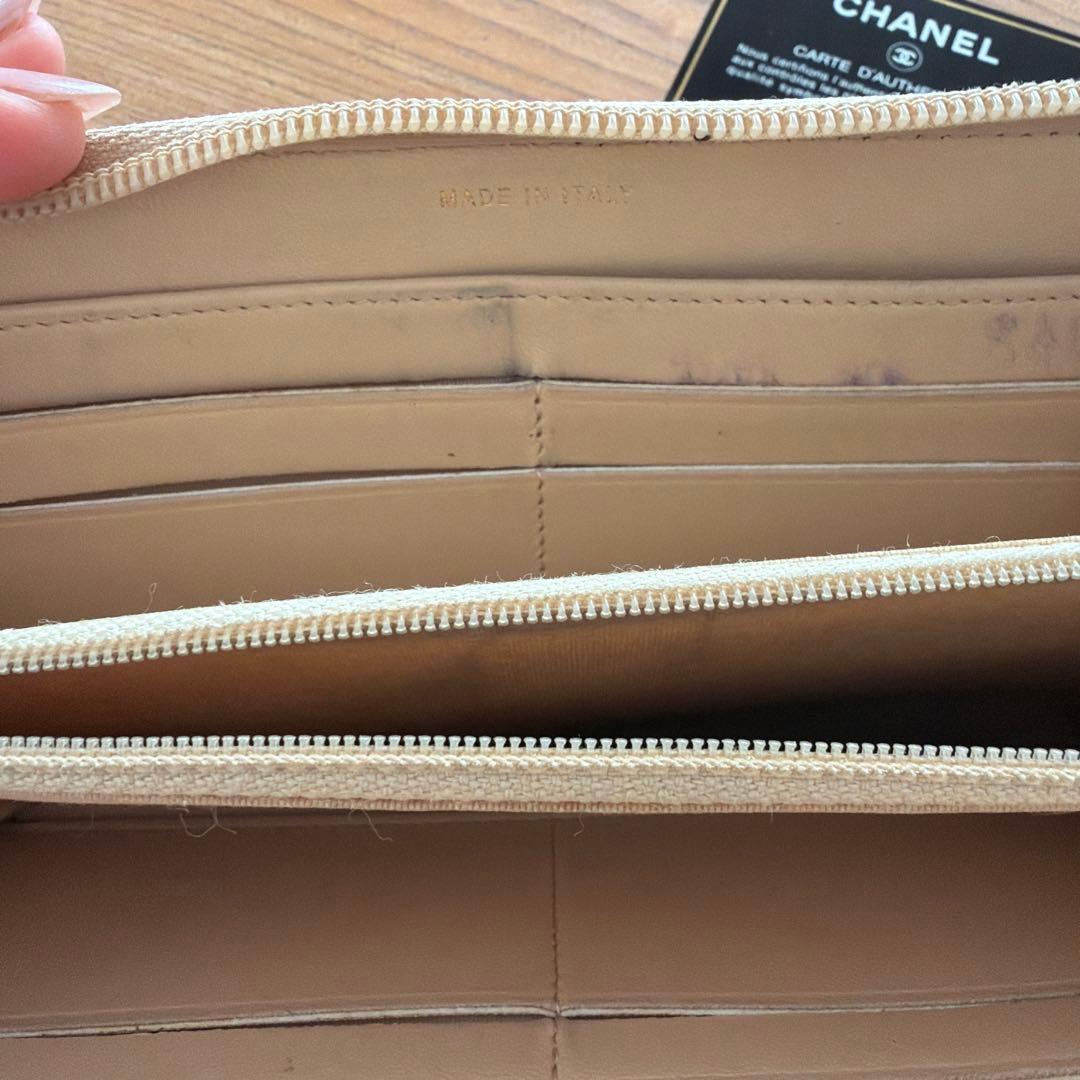 CHANEL BOYCHAHEL マトラッセロングウォレット ラムスキン 長財布