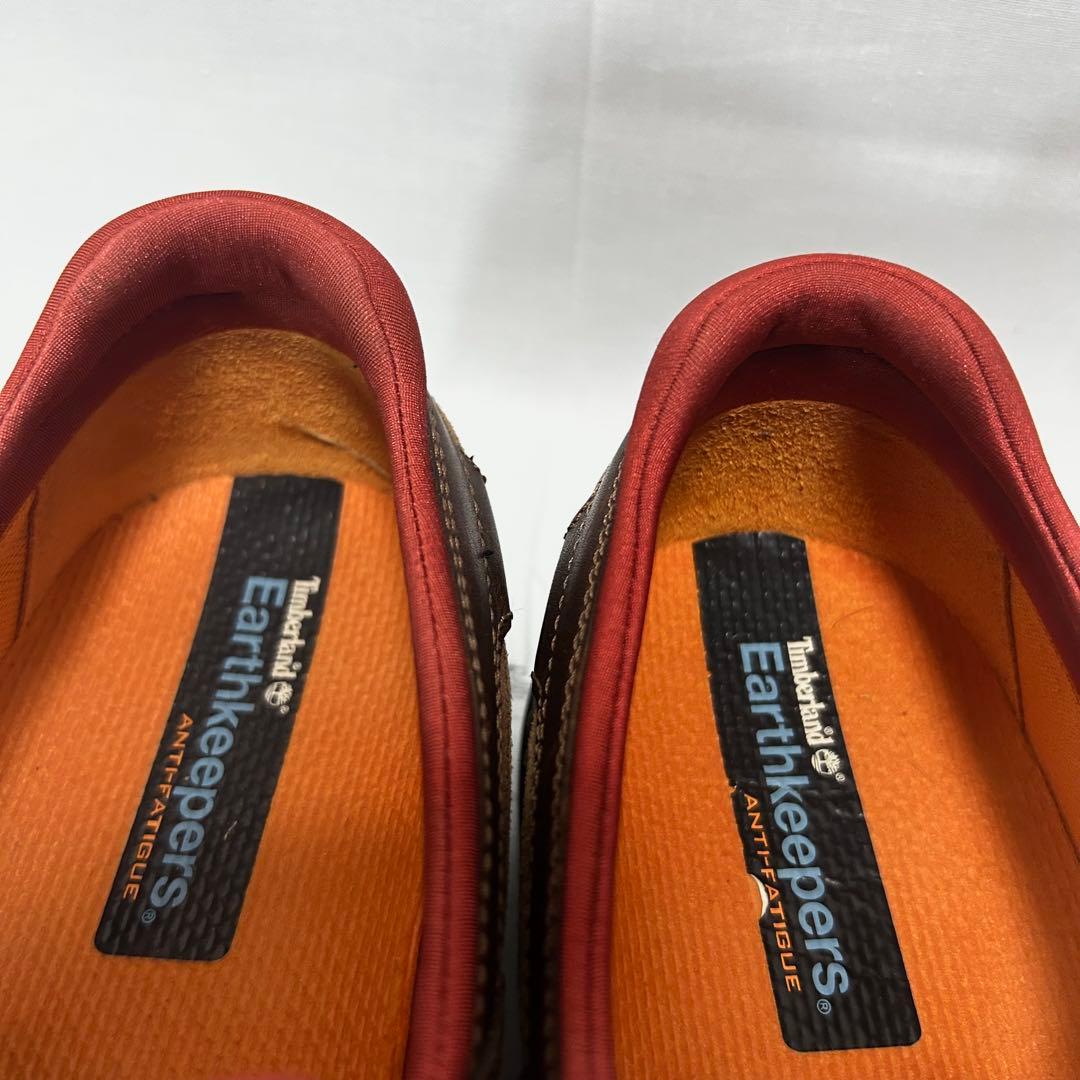 Timberland UK8 ブラウン ボートシューズ デッキシューズ モカシン