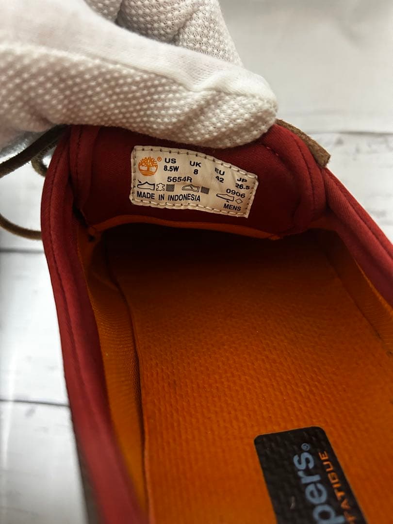 Timberland UK8 ブラウン ボートシューズ デッキシューズ モカシン