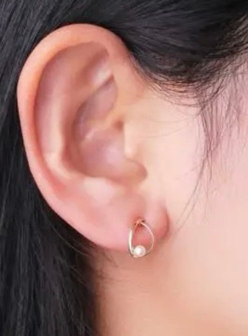 va vendome aoyama K10イエローゴールド　淡水パールピアス