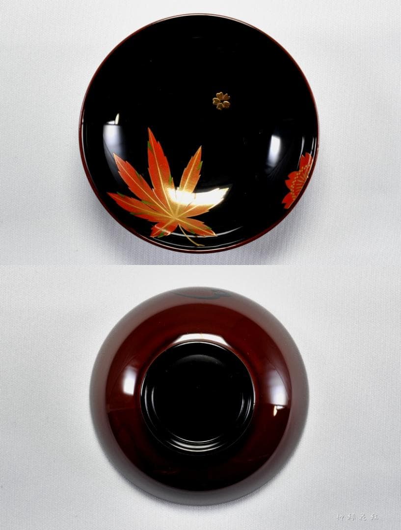 【Lemon】祥明 輪島塗 春秋蒔絵 箸洗 五 共箱 箱瀬淳一