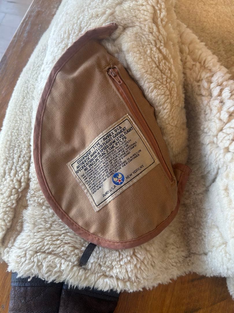 AVIREX B-3 リアルムートン USA製 size38