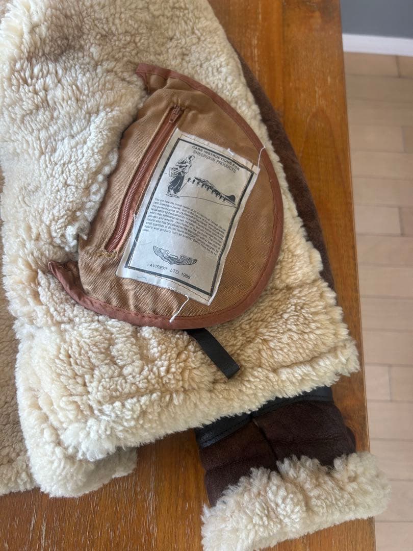 AVIREX B-3 リアルムートン USA製 size38