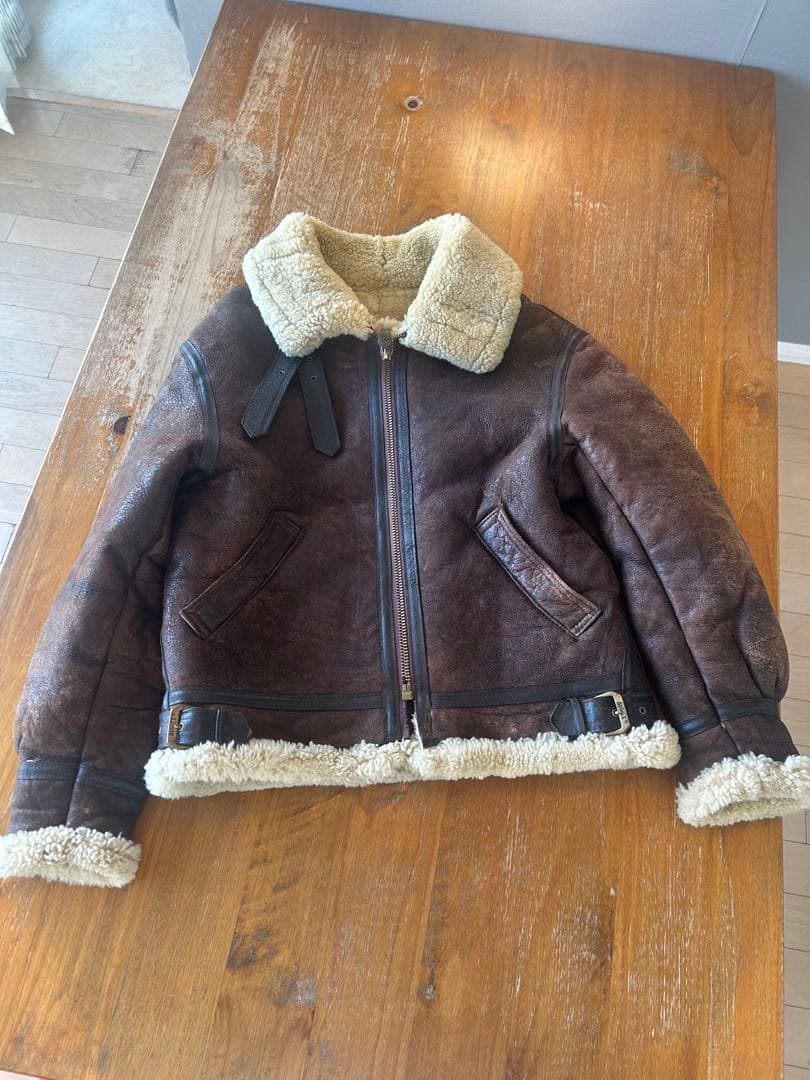 AVIREX B-3 リアルムートン USA製 size38