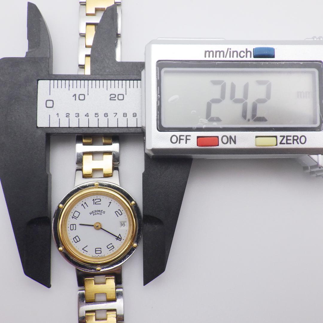 稼働 エルメス クリッパー レディース クォーツ腕時計 ホワイト文字盤