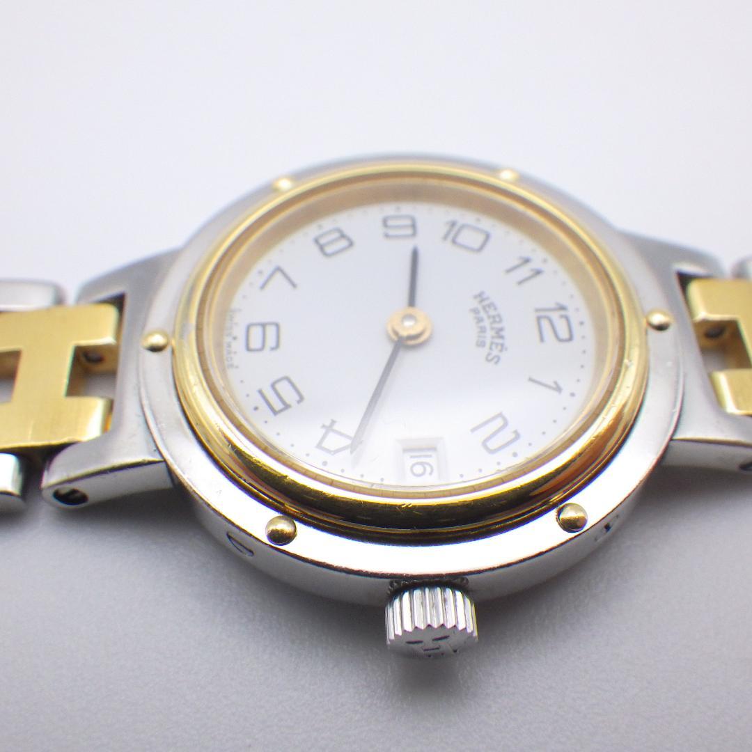 稼働 エルメス クリッパー レディース クォーツ腕時計 ホワイト文字盤