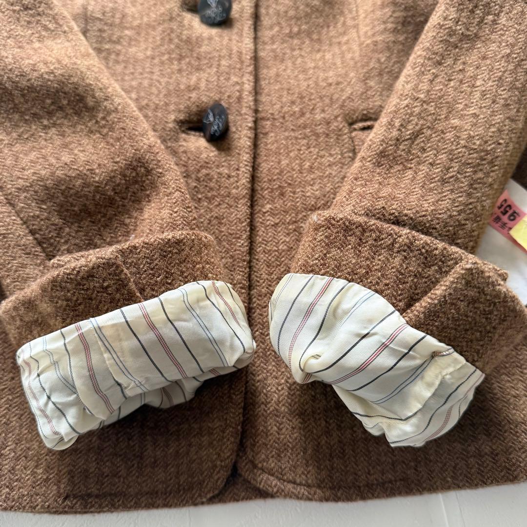 ラルフローレン　ウールテーラードジャケット　ヘリンボーン　キツネボタン　総裏地