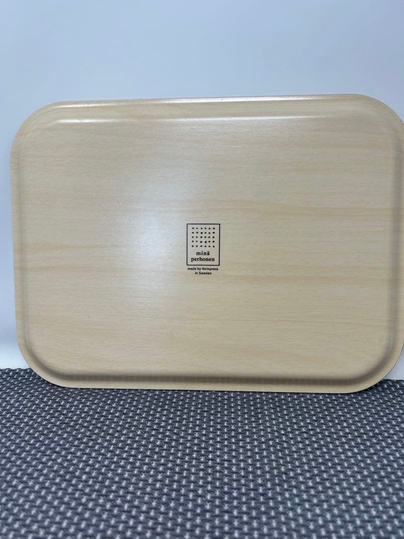 ミナペルホネン トレイ タンバリン　ライトブルー 大小 2点セット