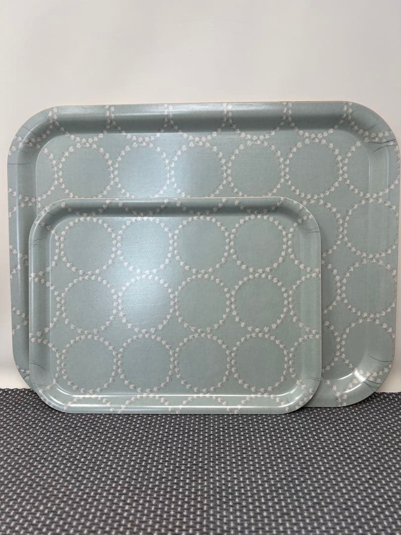 ミナペルホネン トレイ タンバリン　ライトブルー 大小 2点セット