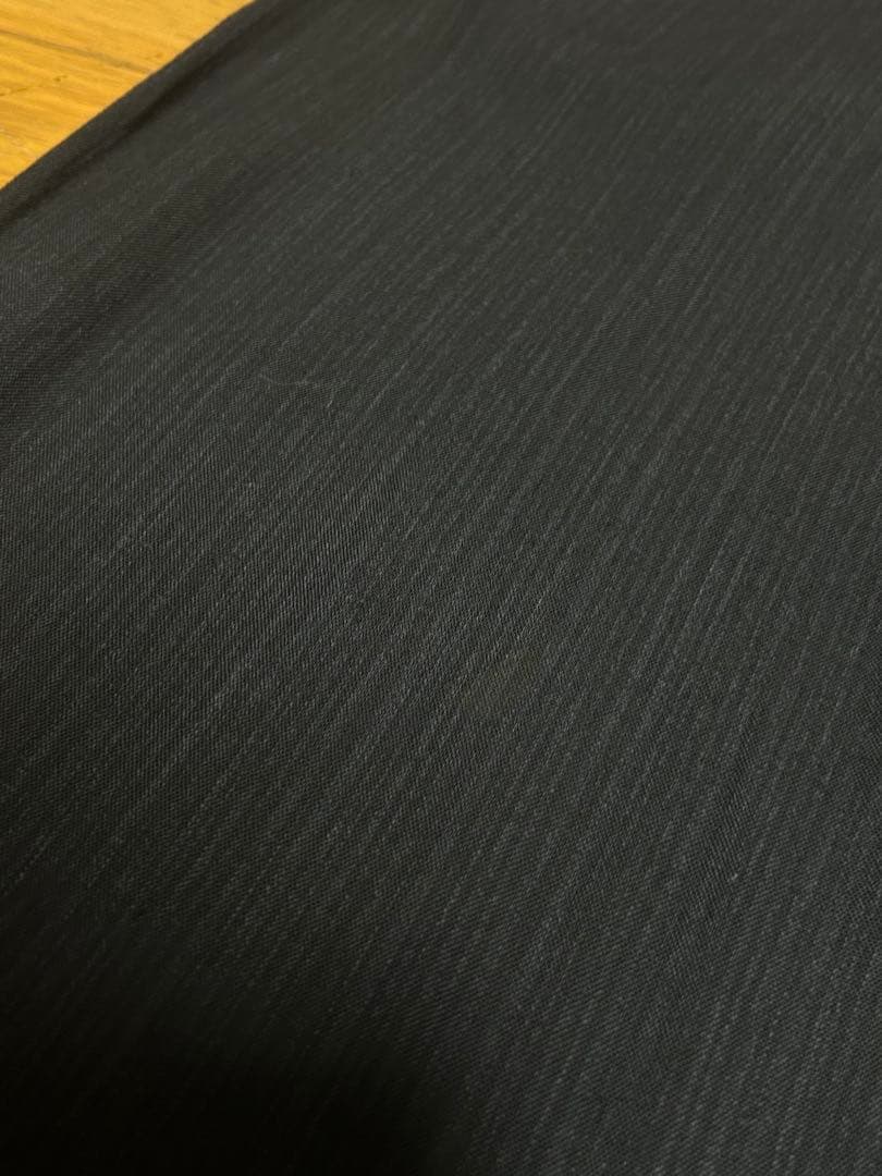 パンツ 50s Black rayon slacks. Blue stripe.